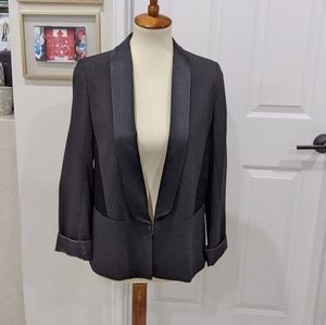 Women's black tuxedo jacket